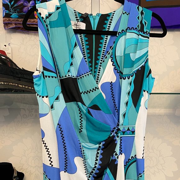 BESSI Blue/Multi Color Floral Print Dress - Picture 1 of 10